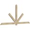 Ekena Millwork Kennewick Rough Sawn Timber Gable Bracket, Douglas Fir, 96"W x 44"H x 2"D x 4"F, 11/12 Pitch GBW096X44X0204KEN00RDF - alternate 3